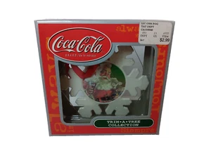 Coca-Cola Coke Snowflake Christmas Ornament Santa on Back Side Trim A Tree - Picture 1 of 7