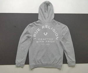 True Religion   Hooded  Track Jacket Hoodie Cotton size S Gray - Picture 1 of 7