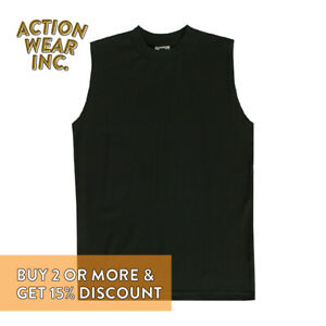 2 PACK PROCLUB MENS PLAIN TANK TOP CASUAL SLEEVELESS MUSCLE TEE GYM FITNESS