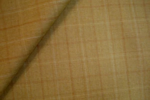 Tela de lana inglesa de 3,22 yardas traje de lujo 9 oz Super 120s caramelo a cuadros 116" BTP - Imagen 1 de 5