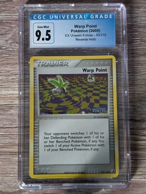 2005 Pokemon EX Unseen Forces Warp Point Reverse Holo #93 CGC Gem Mint 9.5/10 - Image 1 of 2