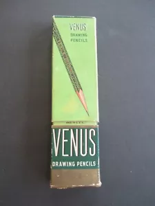Venus Box Drawing Pencils American Pencil Co. with 12 vtg misc pencils B4 - Picture 1 of 13