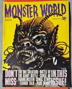 MONSTER WORLD Magazine Number 3, April 1965 ---Nice--- - Picture 1 of 8