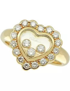 Anillo de corazón Chopard Happy Diamonds oro amarillo 18K - Imagen 1 de 4