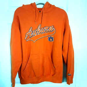 Auburn University Tigers Orange Embroidered Hoodie Sweatshirt Size M Y2K Vintage - Picture 1 of 3