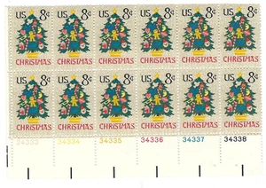 Scott #1508... 8 Cent... Christmas... Plate Block of 12 - Picture 1 of 1