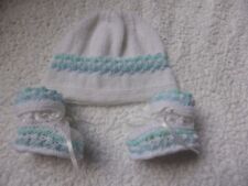 Baby Hat and Booties Newborn to 3months