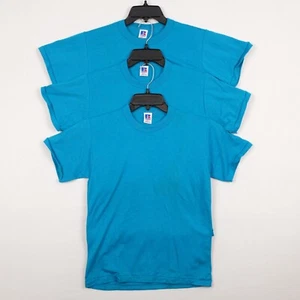VINTAGE Russell Athletic Youth L Electric Blue T-Shirts - Lot of 3 - Picture 1 of 5