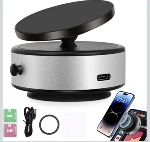 NEW Smart Vacuum Magnetic Suction Car Phone Mount 360° Rotation Holder - Type C - Picture 1 of 7