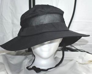 Sun Hat with High Ponytail Hole UPF 50+ UV Protection Wide Brim Black - Picture 1 of 7