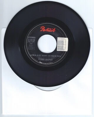 Cyndi Lauper - Girls Just Want To Have Fun /Right Track Wrong Train 45RPM Record Foto 1 de 2