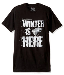 Juego de Tronos INVIERNO ESTÁ AQUÍ Camiseta DURA NUEVA CON ETIQUETAS Licencia y Oficial - Imagen 1 de 1