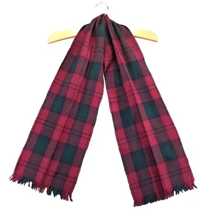 The Woolen Mill of Princes St. Edinburgh Men's Lambswool Scarf Plaid Tartan - Picture 1 of 10