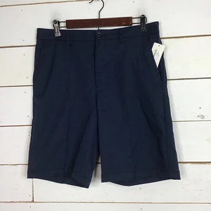 Nuevos pantalones cortos delanteros planos Greg Norman elásticos terciopelo azul seco rápido para hombre 30 - Imagen 1 de 6