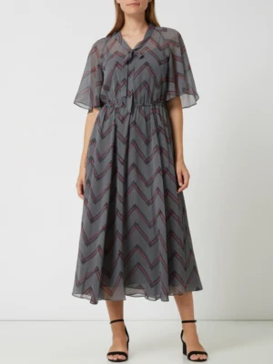 Vestido para mujer Emporio Armani gris 16 UK zig zag midi mangas cortas IT 48 Foto 1 de 4
