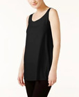+ Nwt Eileen Fisher System Silk Jersey Tunic Sz Pp Blouse Tank Top Shell Saks +