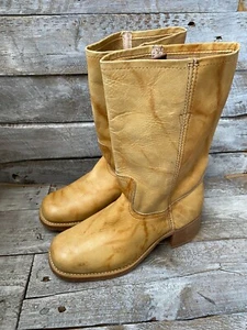 Vintage Campus Banana unbekannte handgefertigte Stiefel eckige Zehenpartie Western 9,5 wie Frye - Bild 1 von 17