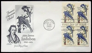1963 First Day of Issue John James Audubon Stamps Envelope Henderson KY - Picture 1 of 2