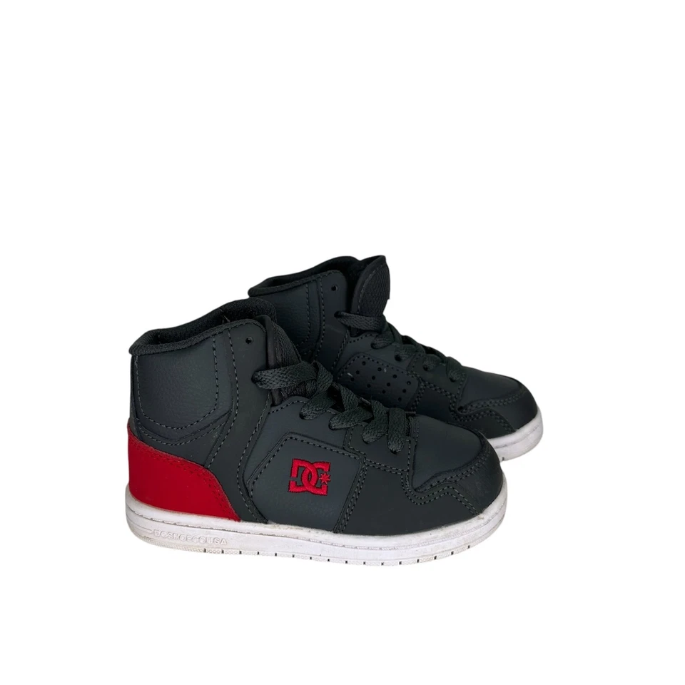 DC 'RS искра' ребенка ясельного возраста размер 9 высоты верхний кроссовок ADTS700008 серый/красный унисекс обувь - Изображение 1 из 4