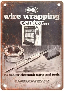 Vintage 1977 OK Machine & Tool Corp Bronx NY Ad Reproduction Metal Sign Z343 - Picture 1 of 1