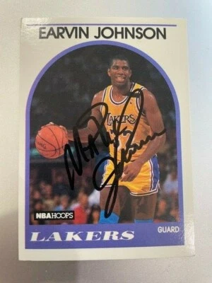 1989 NBA Hoops Authentic Autographs Pick Player Magic Pippen Malone Miller Webb+ - Image 1 of 4