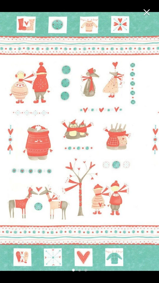 Moda  Sweetness  Cotton Fabric Sandy Gervais Winter  Scene   By the  Panel - Image 1 of 1