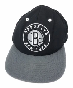 Mitchell & Ness Mens Cap Hat Brooklyn Nets Black Snapback Reflective Silver - Picture 1 of 7