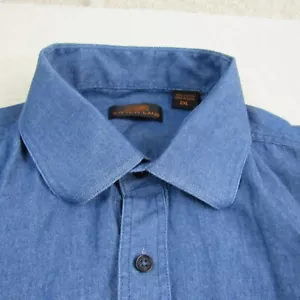 Steven Land Shirt Mens Extra Large or Slim Fit 2XL Chambray Denim Button Up - Picture 1 of 9
