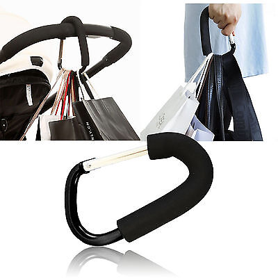 Pushchair Hook Clip Large Buggy Pram Shopping Bag Strong Mummy Carry Carabiner  • 3.89£