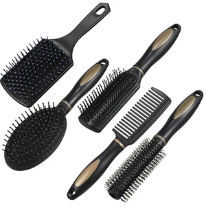 5 Stück Haarbürste Set Massag Haarbürsten Rund Kamm Entlüftung Hair Brush für Fr - Bild 1 von 9