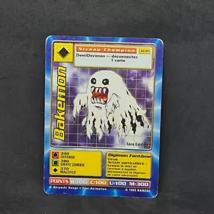 Carte Digimon bakemon Jd-45 niveau champion 1er Edition Bandai 1999 - Imagen 1 de 3