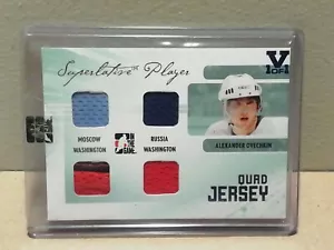 2009-10 IN THE GAME ALEXANDER OVECHKIN SUPERLATIVE PLAYER QUAD PATCH **V 1 OF 1* - Picture 1 of 7