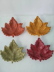Set of 4 Ceramic Autumn Leaf Dishes by "A Special Place" - Pre-Owned - Picture 1 of 12