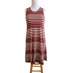 Madewell size XS Dress women striped crew cap sleeve - Picture 1 of 9