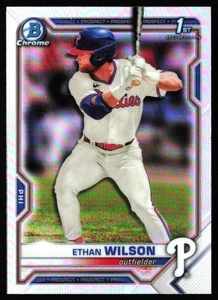 2021 Bowman Draft Chrome Refractor Ethan Wilson #BDC-140 TS8 - Picture 1 of 2
