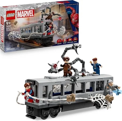 LEGO Marvel SpiderMan Vs Doc Ock Subway Train Scene LEGO 76321 New COMPLETE SET - Image 1 of 4