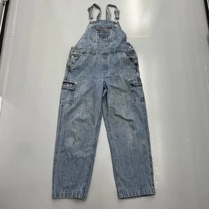 VTG 90s Y2K BUM Equipment Lightwash Denim Oversize Bib Overalls Mens Size Large - Picture 1 of 13