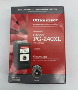 Office Depot Canon PG-240XL Ink Cartridge PG-240 Black NEW Sealed - Picture 1 of 4