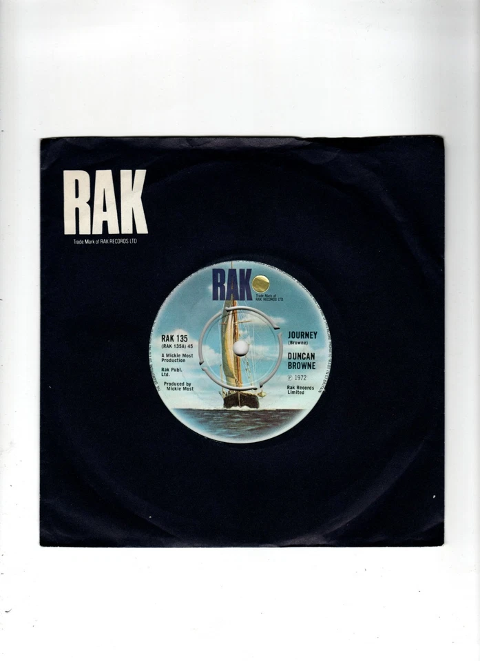 DUNCAN BROWNE - JOURNEY / IN A MIST. UK 1972 ORIG 7" & CO/SLEEVE. EX - Image 1 of 2