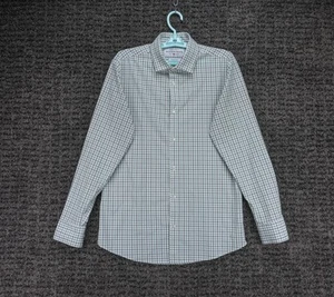 Mizzen + Main Shirt Mens Medium Trim Fit White Check Leeward Performance Stretch - Picture 1 of 9