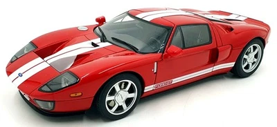 Autoart 1/18 Scale Diecast 73021 - Ford GT - Red/White Stripes - Image 1 of 4