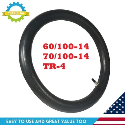 Tubo interior 2.50-14 60/100-14 para neumático delantero Kawasaki KX65 110 KLX110 Dirt Bike Foto 1 de 4