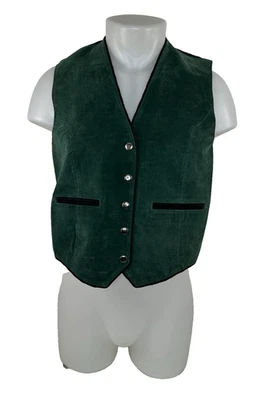 SCULLY - Chaleco grande Western de gamuza a presión de cuero para mujer Foto 1 de 4