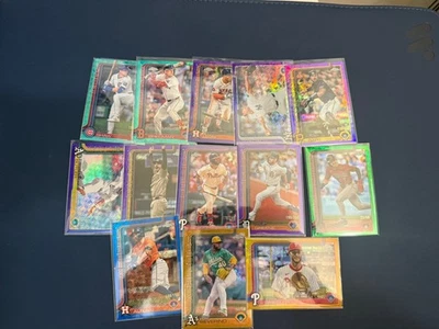 2025 topps chrome logofractor *13 card lot* GOLD/BLUE/PURPLE/GREEN/AGUA - Image 1 of 4