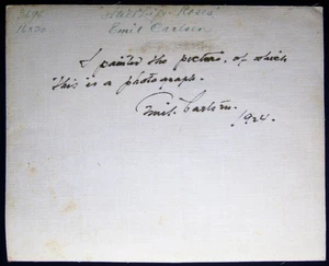1924 EMIL CARLSEN FOTO KUNSTWERK BESCHRIFTET SIGNIERT STILLLEBEN ROSEN - Bild 1 von 2