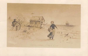 Postal de colección firmada por artista de fantasía de granja RPPC "IMAGINARY CAPE BAD" - Imagen 1 de 2