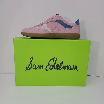 Sam Edelman Women's Lolita Pink/Flex Navy Suede Kallen Sneaker Sz 6.5 M - NEW - Image 1 of 4