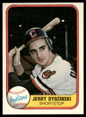 1981 Fleer Jerry Dybzinski Rookie Cleveland Indians #399 - Image 1 of 2