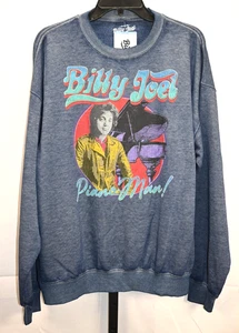 Sudadera Billy Joel Piano Hombre Azul Manga Larga Talla L Nueva con Etiquetas Algodón y Poliéster - Imagen 1 de 5