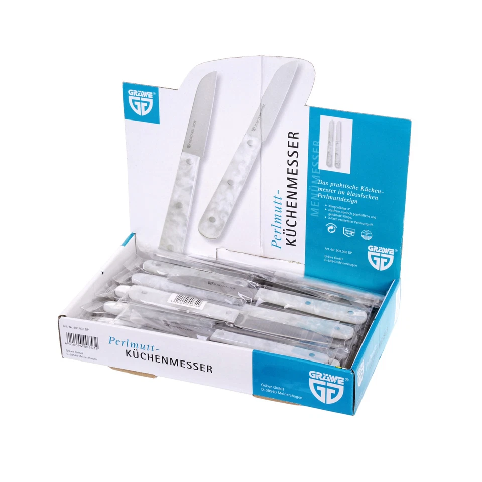 GRÄWE Küchenmesser Schälmesser im Display, 36 Stück kleines Messer SONDERPREIS